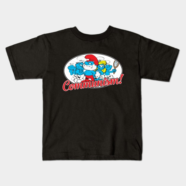 Smurfs - Communism dark Kids T-Shirt by karutees